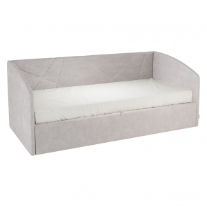 Кровать с подъемным механизмом Квест (Софа) 90х200 галька (велюр)