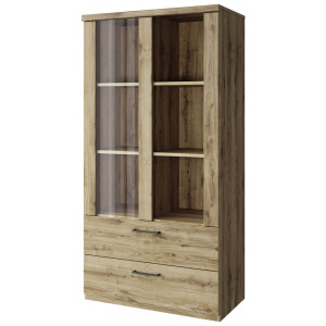 Шкаф с витриной DOORSET 1V2S3N Дуб наварра