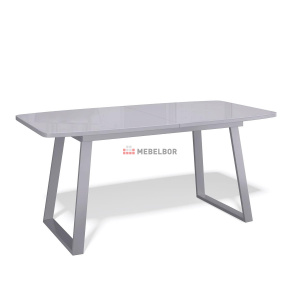 Стол обеденный Kenner AZ1400 серый/стекло серый глянец