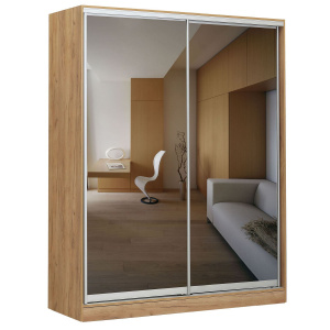 Шкаф-купе 2-х дверный 1755х590 ВАРИАНТ 5 Дуб крафт золотой