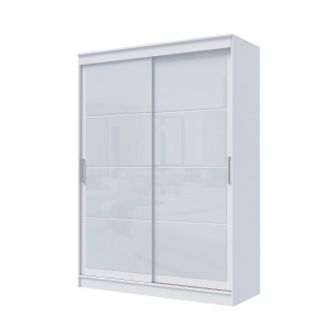 Шкаф-купе ГРАНД 1 1,6 Белый гладкий/Лакобель белый