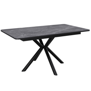 Стол обеденный Kenner DM1550 черный/керамика мрамор черный