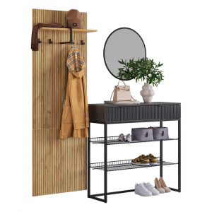 Прихожая К2 дуб крафт золотой/графит