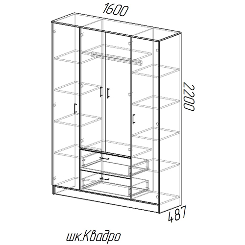Шкаф Квадро Ясень шимо