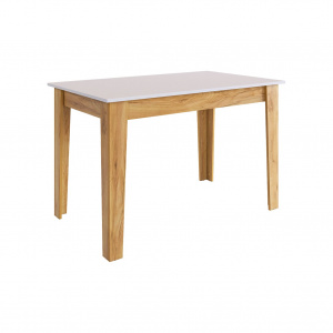 Стол обеденный раздвижной Цезарь белое дерево/дуб крафт золотой