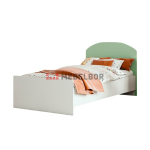 Кровать Лавис 900 Белый/Зеленый софт
