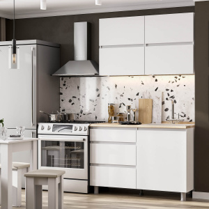 Кухня Токио 1200 Белый текстурный