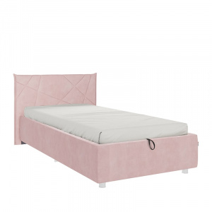 Кровать с подъемным механизмом Бест 90х200 нежно-розовый (велюр)
