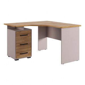 Стол компьютерный Лайт-2 1200 угловой кашемир/дуб крафт золотой