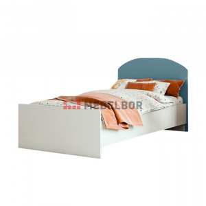 Кровать Лавис 900 Белый/Лазурь софт
