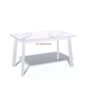 Стол обеденный Kenner AA1200 белый/керамика мрамор белый