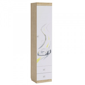 Шкаф однодверный Форсаж дуб сонома/белый