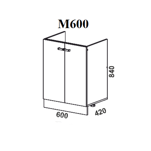 Модуль Стол под мойку М600 Мальва