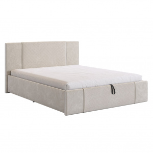 Кровать с подъемным механизмом Хлоя 160х200 крем (велюр)