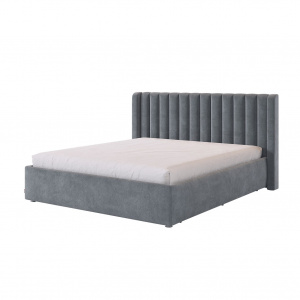 Кровать Ева 160х200 графит (велюр)