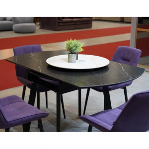 Стол обеденный керамический Раунд Черный
