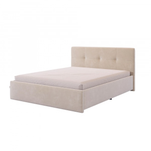 Кровать Веста 160х200 крем (велюр)