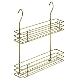Полка навесная двухуровневая для специй, бронза