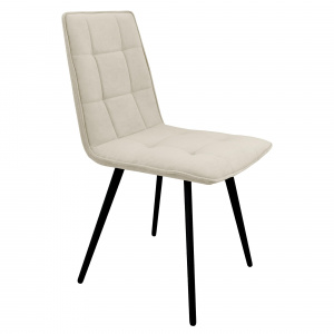 Стул Рица Лофт черный муар/Катания Айвори