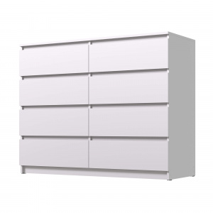 Комод ВЕГА Люкс 8Я Белый гладкий
