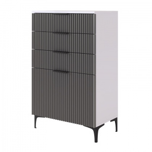 Комод Зефир белое дерево/серый (эмаль)