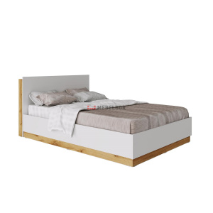Кровать с подъемным механизмом НК FRESCO 1400х2000 Белый/Дуб Вотан