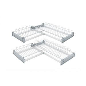 Сушилка для посуды угловая 2-х уровневая с поддоном