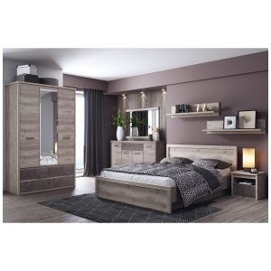 Спальный гарнитур JAZZ Каштан найроби/Оникс