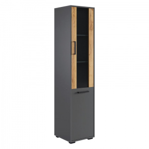 Стеллаж Лайт-2 графит/дуб крафт золотой