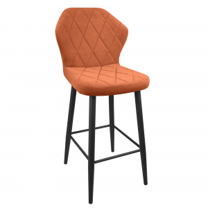 Стул Бергамо-SKY барный черный муар/Катания Флейм