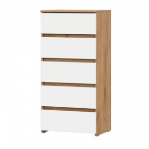 Комод Некст 1 (5 ящиков) Дуб Золотой/Белый