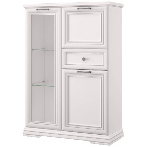 Шкаф с витриной 1V2D1S SEVILLA Белый
