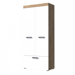 Шкаф Бастон Дуб Вотан/Белый гладкий
