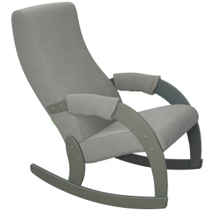 Кресло-качалка Модель 67М серый ясень шпон/Ultra Smoke