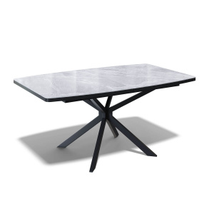 Стол обеденный Kenner BR1400 черный/керамика ITALIAN MIDDLE GRAY