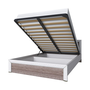 Кровать с подъемным механизмом 160 OLIVIA Вудлайн крем/дуб анкона