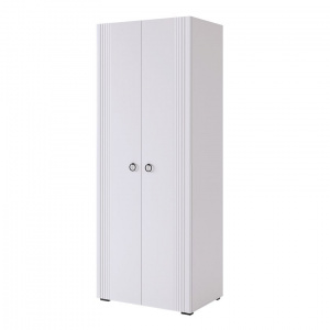 Шкаф двухдверный Ева 104.01 белое дерево/белый матовый