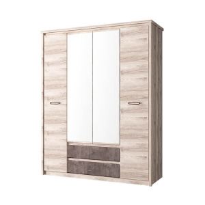 Шкаф 4DG2S Z JAZZ Каштан найроби/Оникс