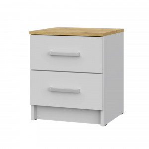 Тумба прикроватная НК Бланка Белый/дуб Артизан
