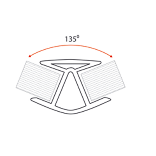 Угловое соединение для цоколя 135 H-100 мм, алюминий гладкий