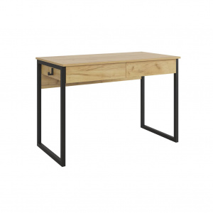 Стол письменный Юниор дуб крафт золотой/черный муар