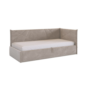 Кровать с подъемным механизмом Квест (Тахта) 90х200 латте (велюр)