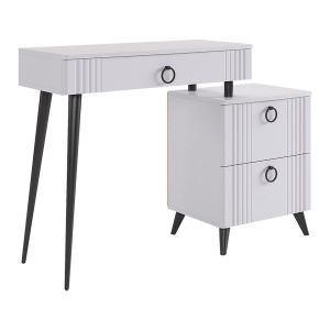 Туалетный столик Ева белое дерево/белый матовый