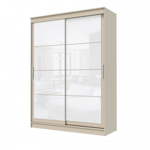 Шкаф-купе ГРАНД 1 1,6 Сатин/Лакобель белый