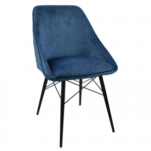 Стул Монти ST Люкс черный муар/Noel Blue