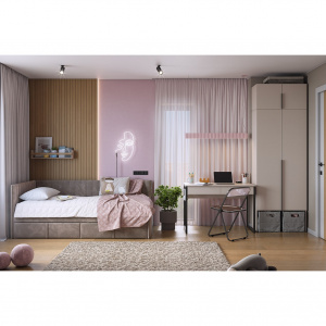 Набор детской мебели Баско К2 кашемир/черный муар/латте (велюр)