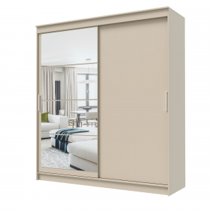 Шкаф-купе ГРАНД 1 2,0 Сатин/Зеркало/Сатин ЛДСП