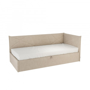 Кровать с подъемным механизмом Бест (Тахта) 90х200 капучино (велюр)