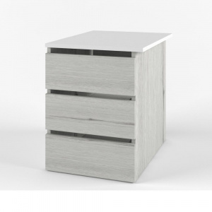 Тумба вставная в шкаф НьюТон Грэй Дуб Эльза/Белый Лофт