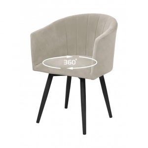 Стул Розолино Ринг черный муар/Катания Айвори